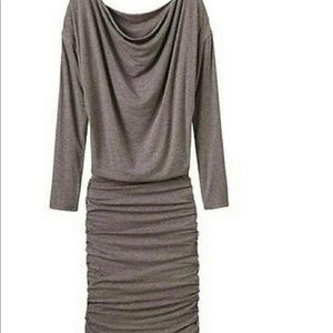 Athleta Sz S Dress Solstice Cowl Long sleeve gray